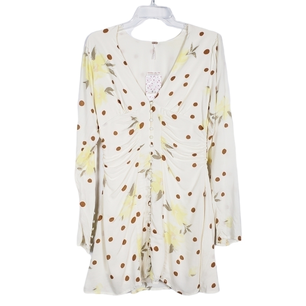 FREE PEOPLE Date Night mini dress buttons NWT - Picture 2 of 7